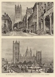 Der vorgeschlagene Damm bei Westminster, dessen Gesetz dem Parlament vorgelegt werden soll